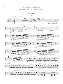 Partition violons II, Symphony No.2, Little Russian, C minor, Tchaikovsky, Pyotr