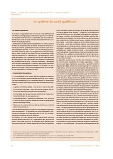 Le système de santé québécois - article ; n°1 ; vol.1, pg 26-27