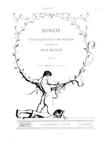 Partition de piano, violoncelle Sonata No.3, Op.78, Reger, Max par Max Reger