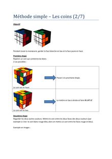 Rubik s cube - Méthode simple - Les coins (2/7)
