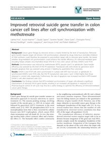 Improved retroviral suicide gene transfer in colon cancer cell lines after cell synchronization with methotrexate