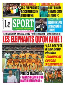 Le Sport n°4705 - du mercredi 08 septembre 2021