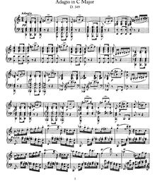 Partition complète, Adagio en C major, C major, Schubert, Franz