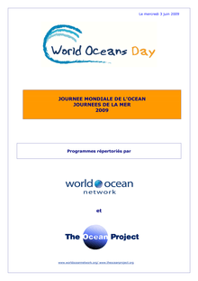 Programme JMO 2009 - World Ocean Network