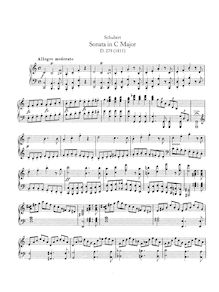 Partition complète, Piano Sonata No. 2 en C major, Schubert, Franz