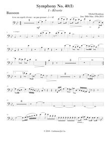 Partition basson, Symphony No.40, Rondeau, Michel
