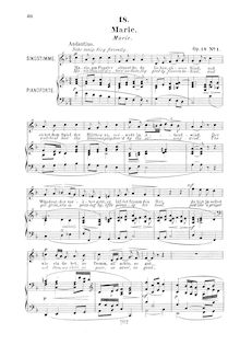 Partition complète, 6 Gesänge, Op.18, Various, Franz, Robert