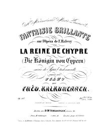 Partition No.2 Ajax Etude (monochrome - dark), Fantaisie sur  La Reine de Chypre , Op.157