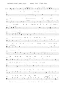 Partition chœur 2: ténor 2 , partie [C3 clef], Da pacem Domine en diebus nostris