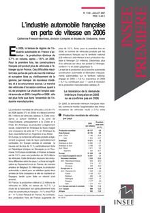 Lindustrie automobile française en perte de vitesse en 2006 