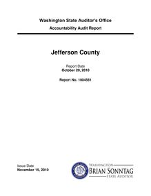 Accountability Audit Report Jefferson County