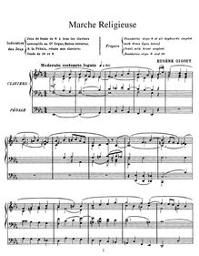 Partition complète, Introduction et Thème Fugué, Gigout, Eugène par Eugène Gigout
