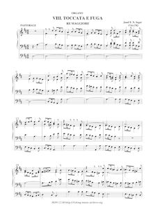 Partition complète, 8 Taccatas et Fugues, Acht Toccaten und Fugen für die Orgel8 Toccat a fug pro varhany