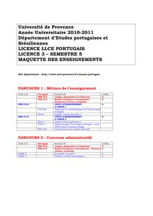S5 - Université de Provence Année Universitaire 2010-2011 ...