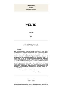 Mélite/Texte entier