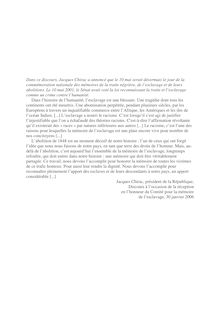 Discours de Jacques Chirac sur la mémoire de - La mémoire de l ...