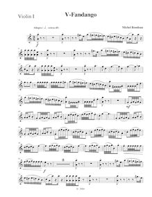 Partition violon 1,  No.2 en A minor, A minor, Rondeau, Michel par Michel Rondeau