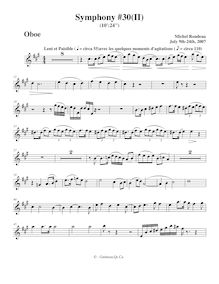 Partition hautbois, Symphony No.30, A major, Rondeau, Michel