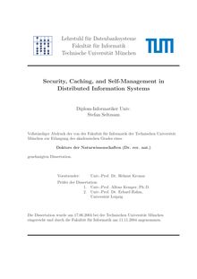 Security, caching and self-management in distributed information systems [Elektronische Ressource] / Stefan Seltzsam