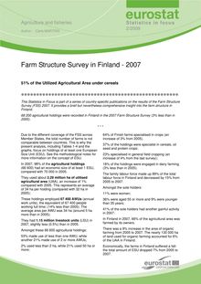 Farm structure survey in Finland 2007