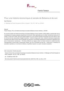 Pour une histoire économique et sociale de Bolsena et de son territoire - article ; n°2 ; vol.99, pg 535-561