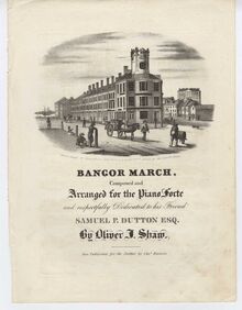 Partition complète, pour Bangor March, F, Shaw, Oliver