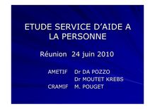 ETUDE SERVICE D-AIDE A LA PERSONNE 24 JUIN 2010