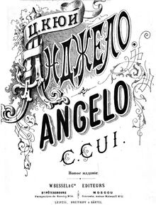 Partition Title page et preliminaries, Анджело, Angelo, Cui, César
