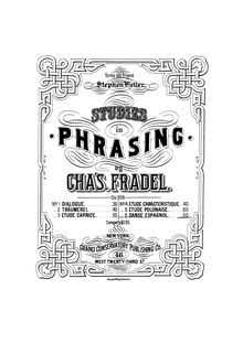 Partition , Danse Espagnol, études en Phrasing, Op.509, Fradel, Charles