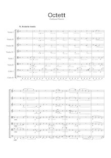 Partition I, Andante mesto - Allegro con Fuoco, corde Octet, Op.78