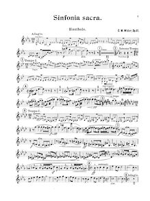 Partition hautbois, Sinfonia sacra, Widor, Charles-Marie
