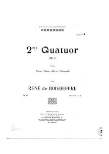 Partition complète et parties, Piano quatuor No.2, Op.91