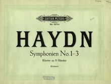 Partition complète, Symphony No.1-3 en G major “Paukenschlag”, Sinfonia No.94, “Surprise” par Joseph Haydn