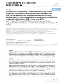 A prospective, randomised, controlled clinical study on the assessment of tolerability and of clinical efficacy of Merional (hMG-IBSA) administered subcutaneously versus Merional administered intramuscularly in women undergoing multifollicular ovarian stimulation in an ART programme (IVF)