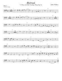 Partition viole de basse 2, madrigaux - Set 1, Wilbye, John par John Wilbye
