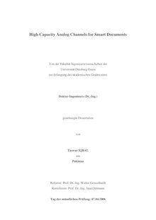 High capacity analog channels for smart documents [Elektronische Ressource] / von Taswar Iqbal