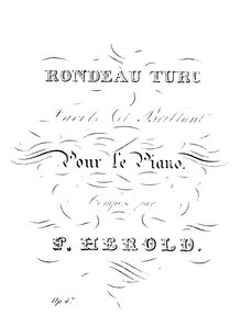 Partition complète, Rondeau Turc, C major, Hérold, Ferdinand