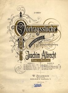 Partition couverture couleur, Adagio, Op.15, C minor, Albrecht of Prussia, Prince Joachim