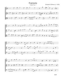 Partition Fantasia VdGS No.7 – partition complète, fantaisies pour 3 violes de gambe