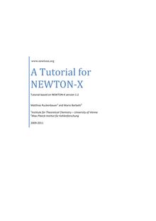 A Tutorial for NEWTON-X