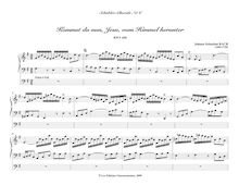 Partition Kommst du nun, Jesu, vom Himmel herunter, BWV 650, 6 choral préludes