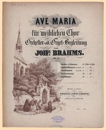 Partition complète, Ave Maria, Ave Maria, gratia plena, Brahms, Johannes par Johannes Brahms
