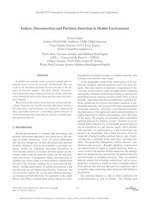 Failure, Disconnection and Partition Detection in Mobile Environment