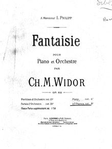 Partition Piano 1, Fantasy pour Piano et orchestre, Op.62, A♭ Major