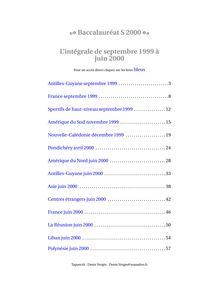 Baccalaureat 2000 mathematiques scientifique recueil d annales
