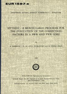 HYTHEST - A MONTE CARLO PROGRAM FOR THE EVALUATION OF THE CORRECTION FACTORS IN A BWR AND PWR CORE