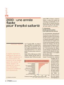 2000 : une année faste pour l emploi salarié