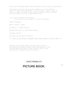 Aunt Friendly s Picture Book. - Containing Thirty-six Pages of Pictures Printed in Colours by Kronheim