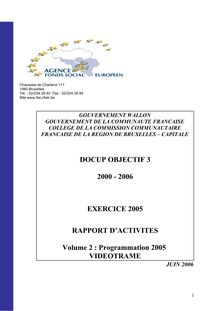 DOCUP OBJECTIF 3 2000 - 2006 EXERCICE 2005 RAPPORT D ACTIVITES ...