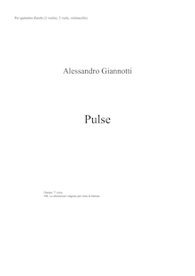 Partition complète, Pulse, Giannotti, Alessandro